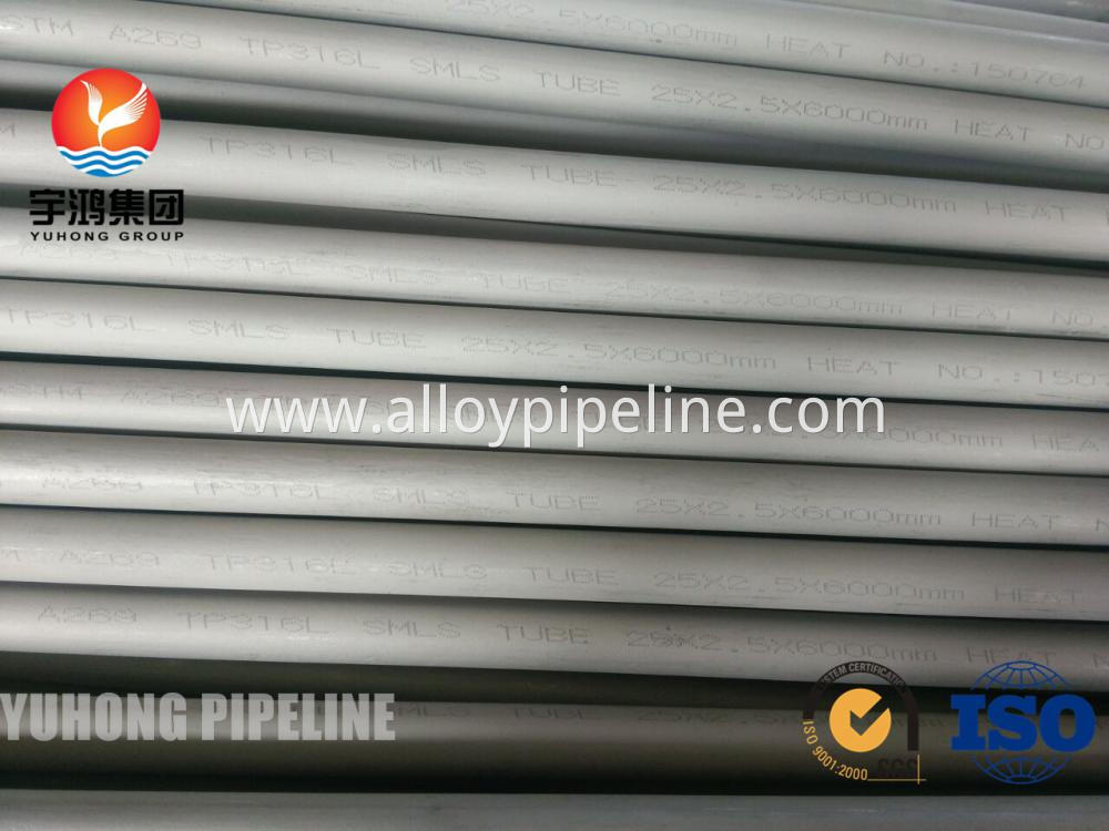 Seamless Tube A269 TP316 316L for heat exchanger